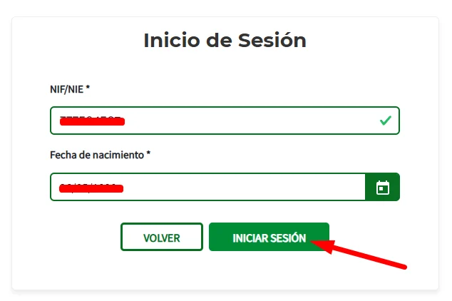 Iniciar sesion en el SAE